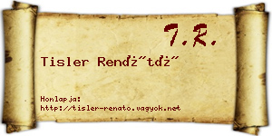 Tisler Renátó névjegykártya